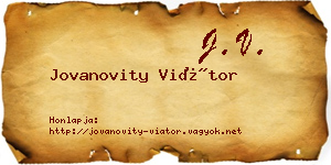 Jovanovity Viátor névjegykártya
