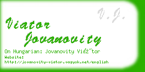 viator jovanovity business card